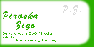 piroska zigo business card