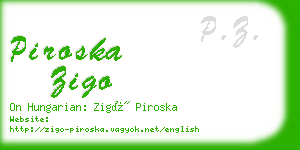 piroska zigo business card